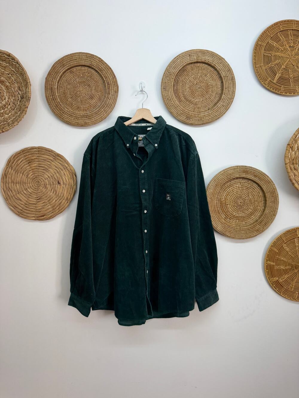 Vintage Cinch Green Corduroy Shirt Mens XL